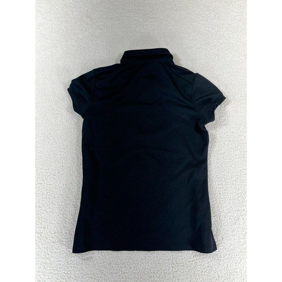 Nike Golf Dri-Fit Women’s Sz Medium‎ Black Short Sleeve 1/4 Button Up Polo Shirt - Picture 4 of 8